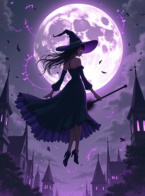 里番动漫推荐热播榜第6名番剧《魔女之夜》封面 - 魔法 / 奇幻