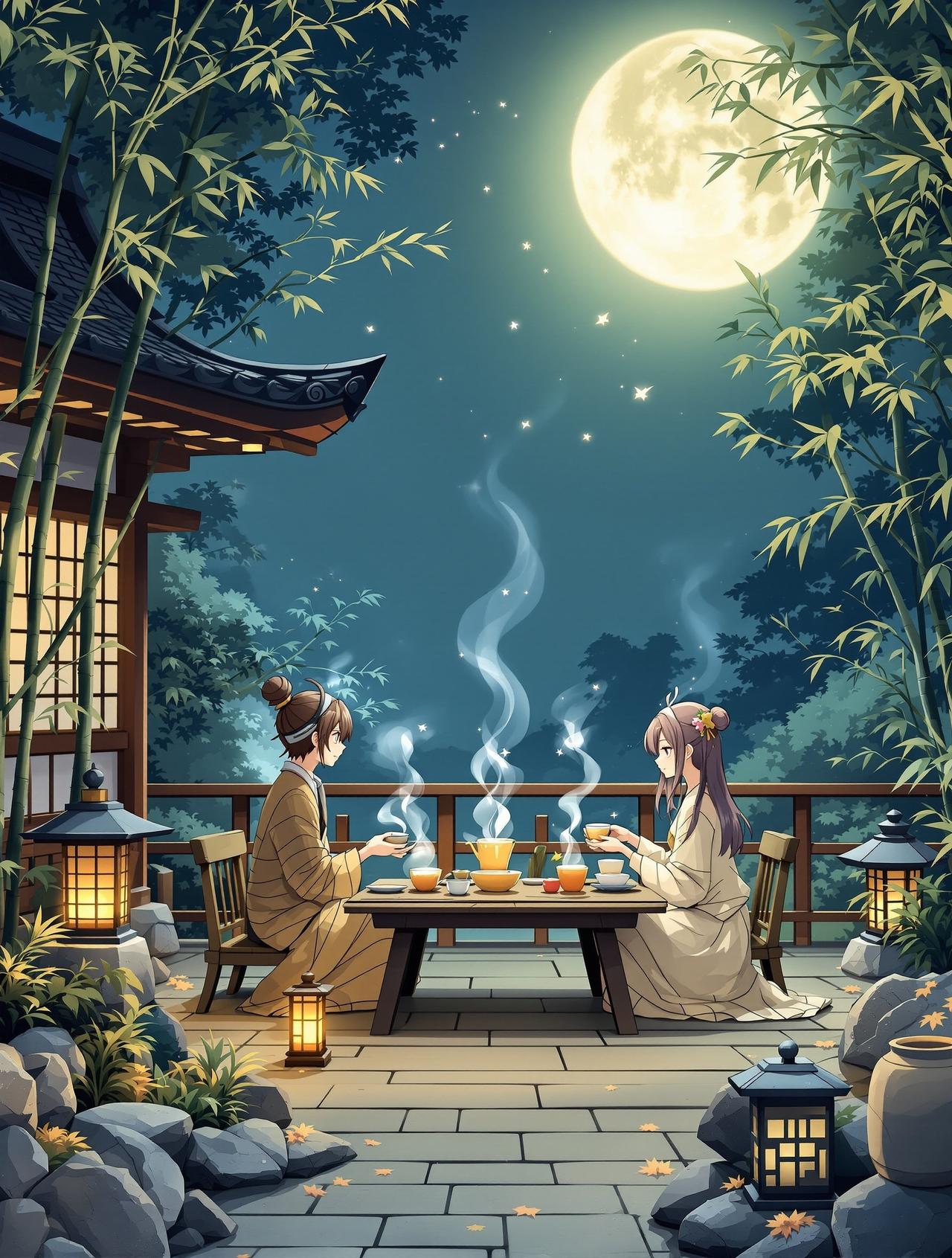 里番动漫推荐编辑精选番剧《月下茶会》封面 - 日常 / 治愈,编辑月见推荐